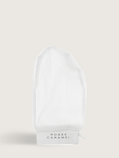 exfoliating body mitt, tan removal mitt, tan removal
