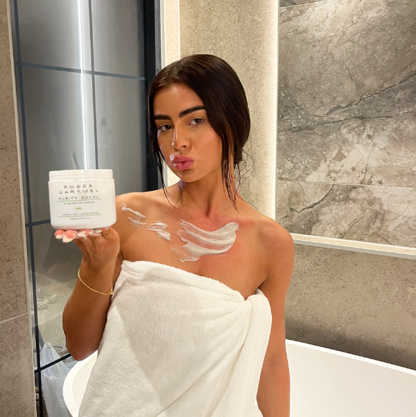 purity excel 60 second tan remover 440ml, fake tan remover, fake tan eraser, self tan eraser, rose and caramel tan remover, purity remover, tan remover 60 seconds, body exfoliator, 60 second tan remover
