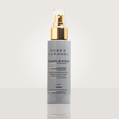tanplexion tanning accelerator, rapid tan accelerator, carrot oil, tan accelerator spray, extreme tan, fast acting, water based, unisex tanning accelerator