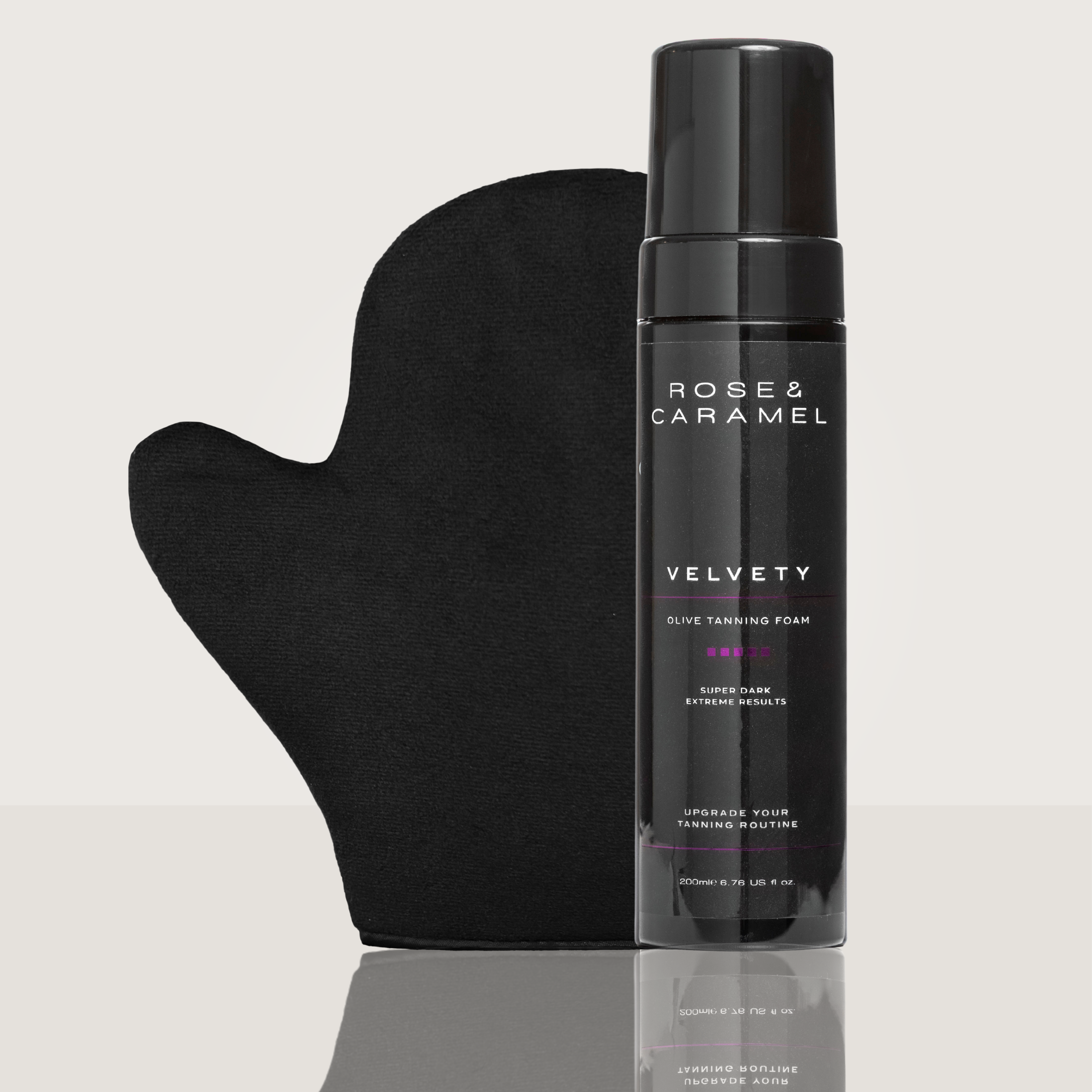 Velvety Super Dark Tanning Foam & Tanning Mitt Duo